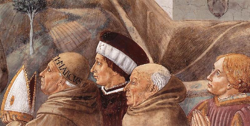 GOZZOLI, Benozzo Scenes from the Life of St Francis (detail of scene 7, south wall) gh oil painting image